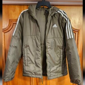 Mens Small Adidas Green Insulated Jacket